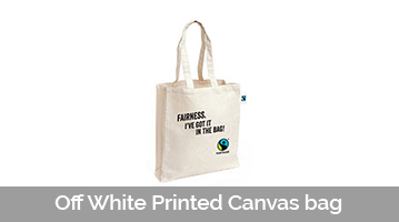 Off White Printed Canvas bag